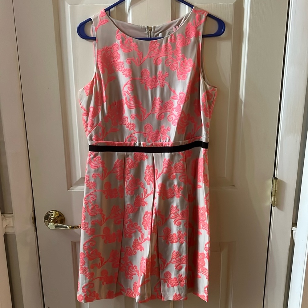 Neon Pink and Cream Loft Dress